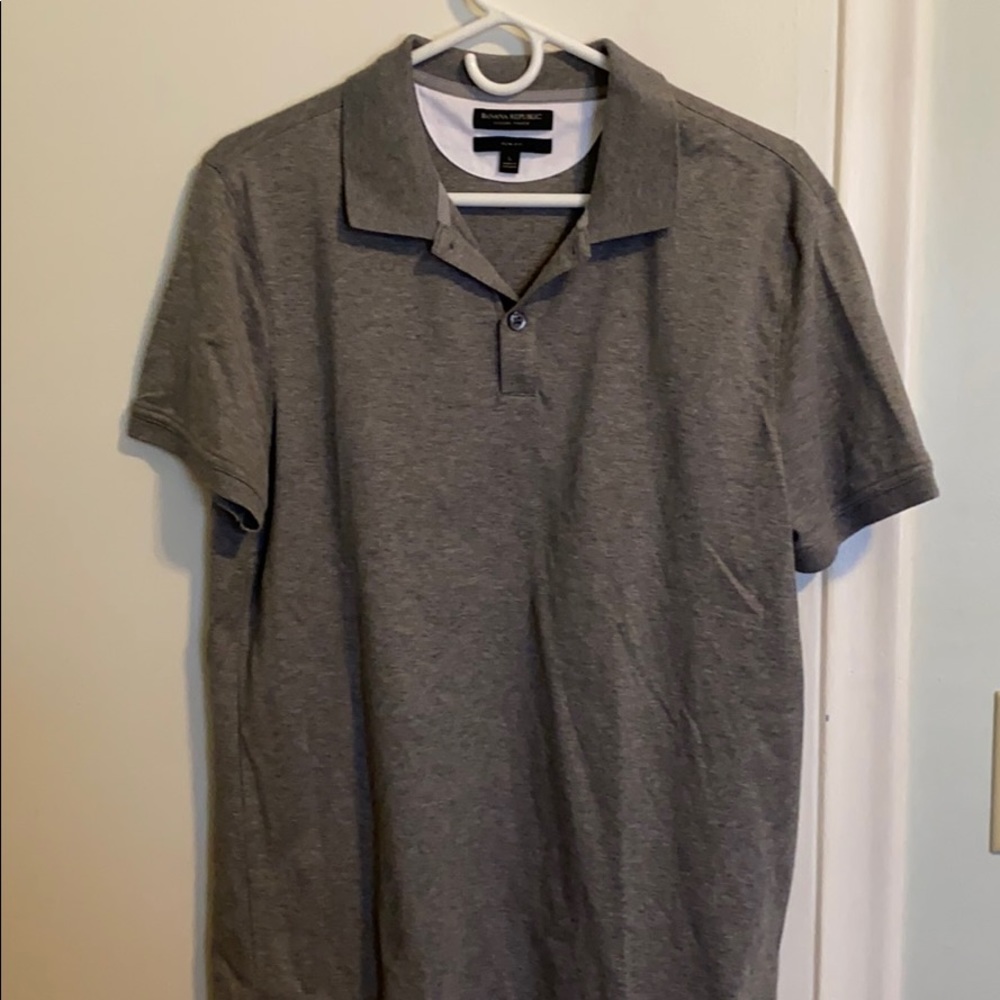 Banana Republic luxury slim fit polo - grey